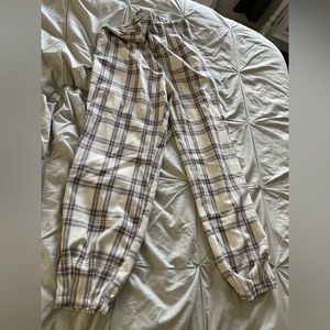 Plaid dress pant with cinched ankle womens size medium